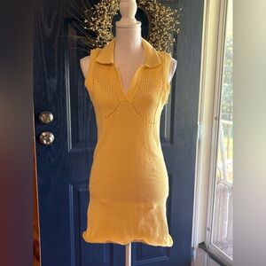 Zara Mustard Sleeveless Mini Dress